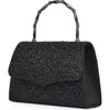 Lady Couture Chic Evening Handbag  With Handle In Black