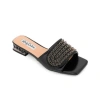 Lady Couture Clear Rhinestone Slingback Sandal In Black