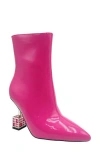 Lady Couture Women's Crown Sculpture Heel Ankle Boots In Fuchsia