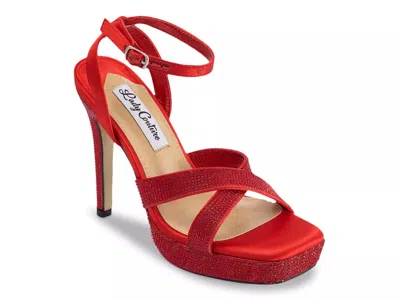 Lady Couture Daisy Platform Sandal In Red