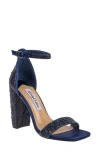 Lady Couture Dalia Crystal Embellished Ankle Strap Sandal In Blue