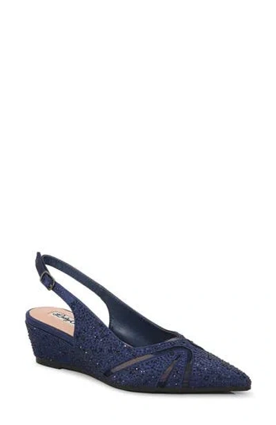 Lady Couture Daniel Embellished Slingback Pump In Blue