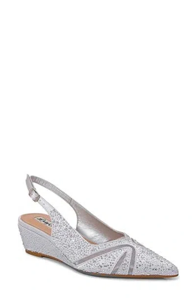 Lady Couture Daniel Embellished Slingback Pump In Silver