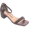 Lady Couture Dazzle Crystal Embellished Block Heel Sandal In Animal Print