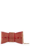 Lady Couture Dazzling Bow Evening Bag In Red