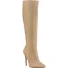 Lady Couture Women's Rhinestone Stiletto Tall Boots In Gold