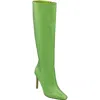 Lady Couture Diamond Rhinestone Pointed Toe Boot In Lime