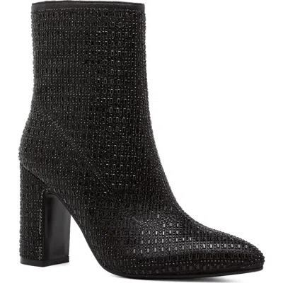 Lady Couture Diva Rhinestone Ankle Boot In Black