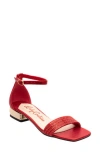 Lady Couture Doris Ankle Strap Sandal In Red