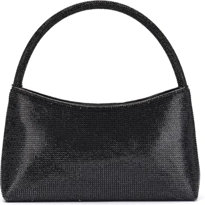 Lady Couture Dressy Rhinestone Top Handle Bag In Black