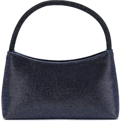 Lady Couture Dressy Rhinestone Top Handle Bag In Blue