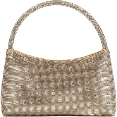 Lady Couture Dressy Rhinestone Top Handle Bag In Gold
