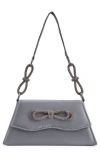 Lady Couture Elegant Rhinestone Evening Bag In Gray