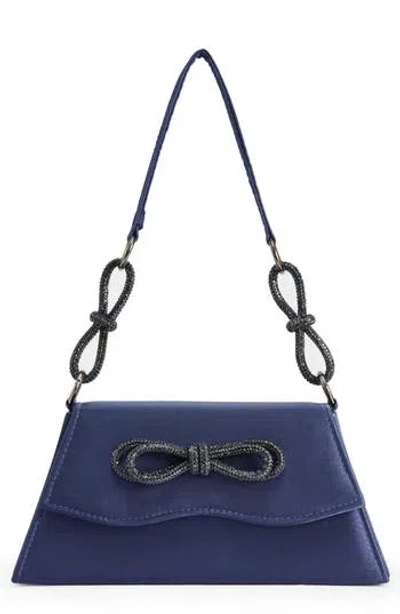 Lady Couture Elegant Rhinestone Evening Bag In Navy