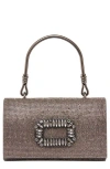 Lady Couture Elegant Rhinestone Satin Evening Bag In Pewter