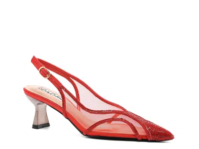 Lady Couture Fancy Pump In Red