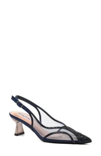 Lady Couture Fancy Slingback Pump In Navy