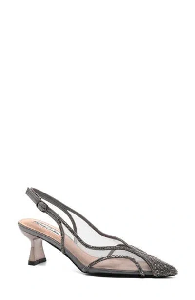 Lady Couture Fancy Slingback Pump In Pewter
