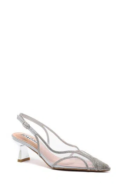 Lady Couture Fancy Slingback Pump In Silver