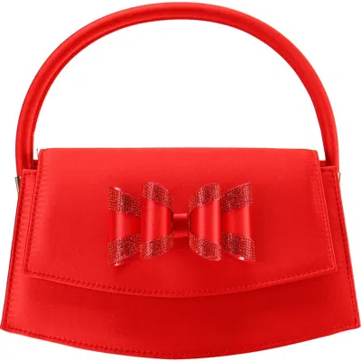 Lady Couture Fantasy Bow Satin Clutch In Red