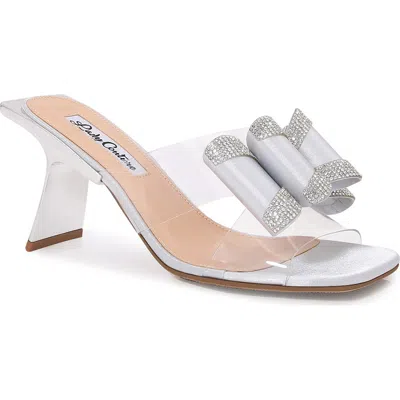 Lady Couture Fantasy Rhinestone Slide Sandal In Silver
