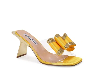 Lady Couture Fantasy Rhinestone Slide Sandal In Yellow