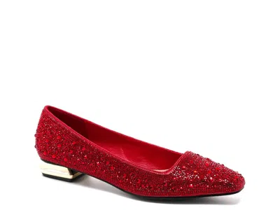Lady Couture Fever Flat In Red