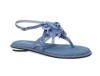Lady Couture Flower Thong Flat Sandal In Blue