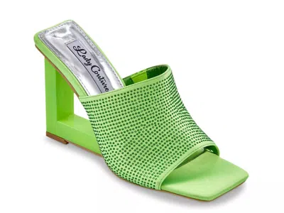 Lady Couture Fuego Wedge Sandal In Green