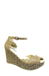 Lady Couture Fun Wedge Sandal In Gold