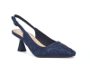 Lady Couture Geometric Rhinestone Design Slingback Pump In Blue