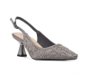 Lady Couture Geometric Rhinestone Design Slingback Pump In Gray