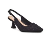 Lady Couture Geometric Rhinestone Design Slingback Pump In Black