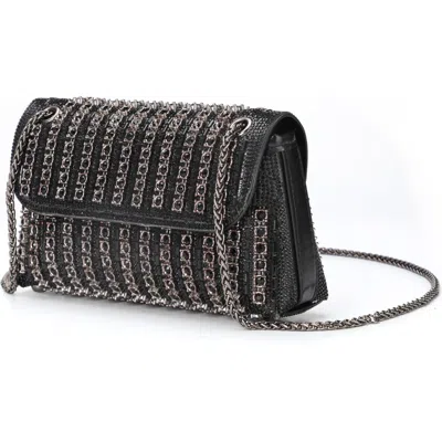 Lady Couture Idol, Multi Jewel Shoulder Bag In Black