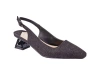 Lady Couture Jewel Heel Slingback Pump In Black
