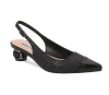 Lady Couture Jewel Heel Slingback Pump In Black