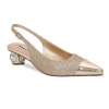 Lady Couture Jewel Heel Slingback Pump In Gold