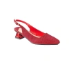 Lady Couture Jewel Heel Slingback Pump In Red