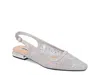 Lady Couture Kar Embellished Slingback Flat In Silver