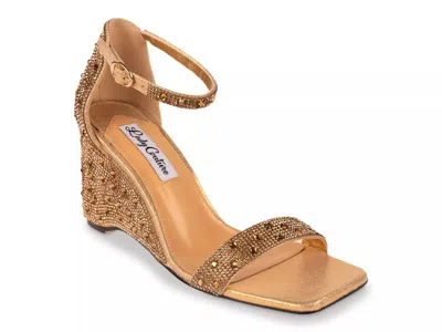 Lady Couture Kloe Wedge Sandal In Gold