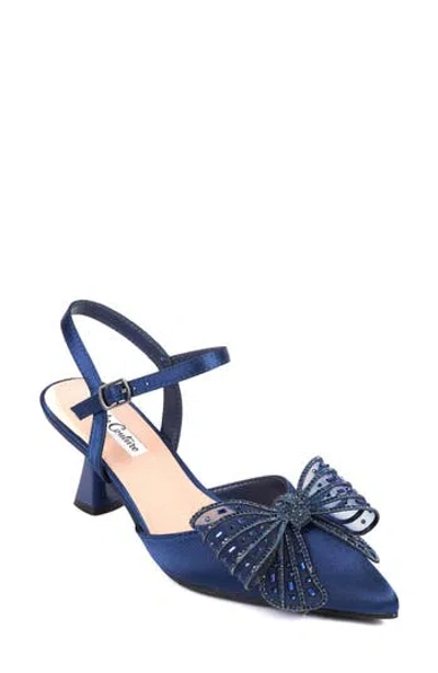 Lady Couture Leslie Pointed Toe Pump In Blue