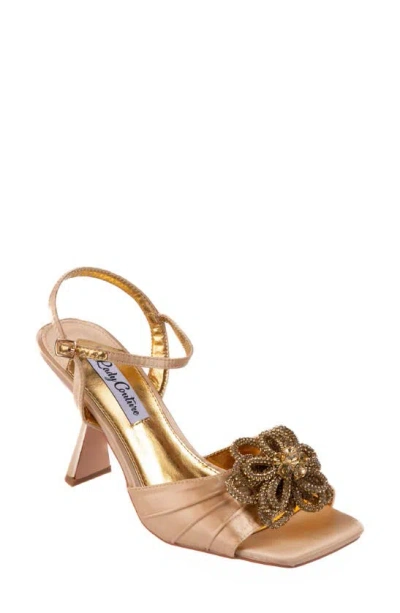 Lady Couture Lilly Flare Heel Sandal In Gold