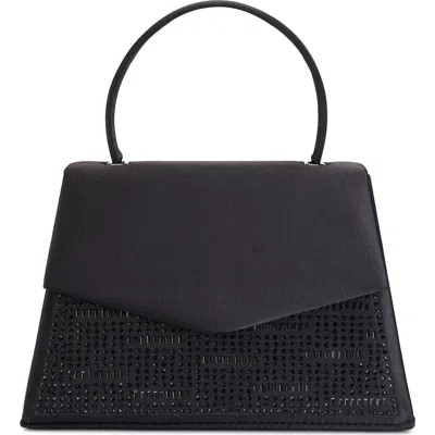 Lady Couture Linda Crystal Satin Clutch In Black