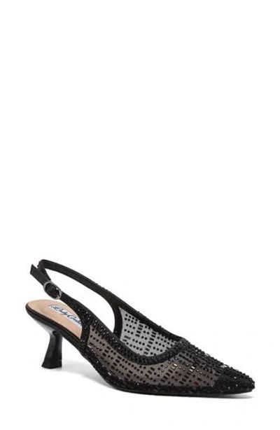 Lady Couture Linda Kitten Heel Slingback Pump In Black