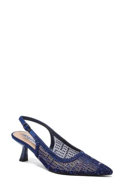 Lady Couture Linda Kitten Heel Slingback Pump In Blue