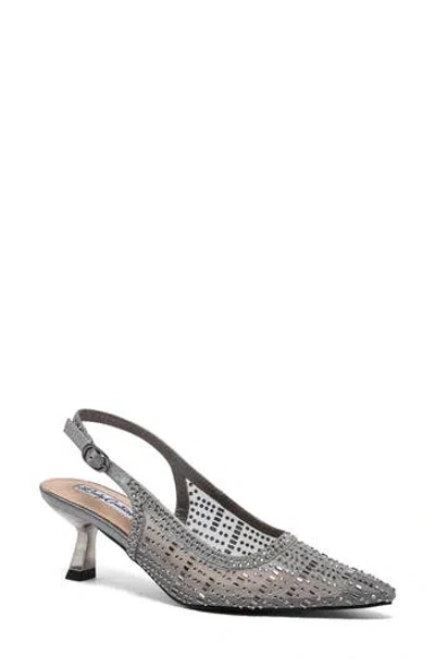 Lady Couture Linda Kitten Heel Slingback Pump In Gray
