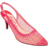 Lady Couture Lola Embellished Pointed Toe Slingback Pump In Fuchsia