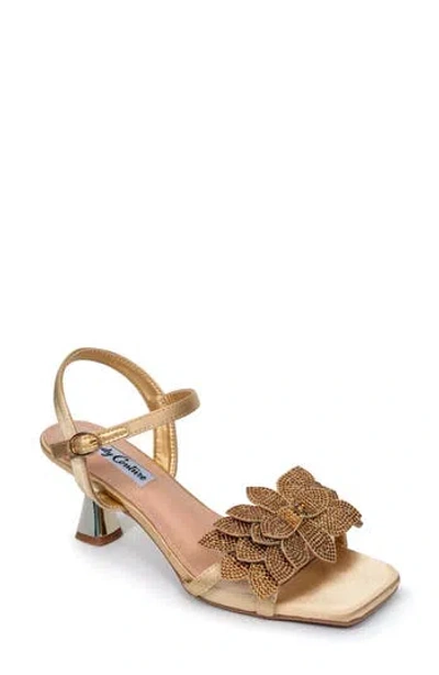 Lady Couture Lorin Ankle Strap Sandal In Gold