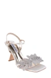 Lady Couture Lust Floral Ankle Strap Sandal In White