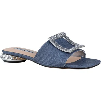 Lady Couture Metallic Jewel Sandal In Blue